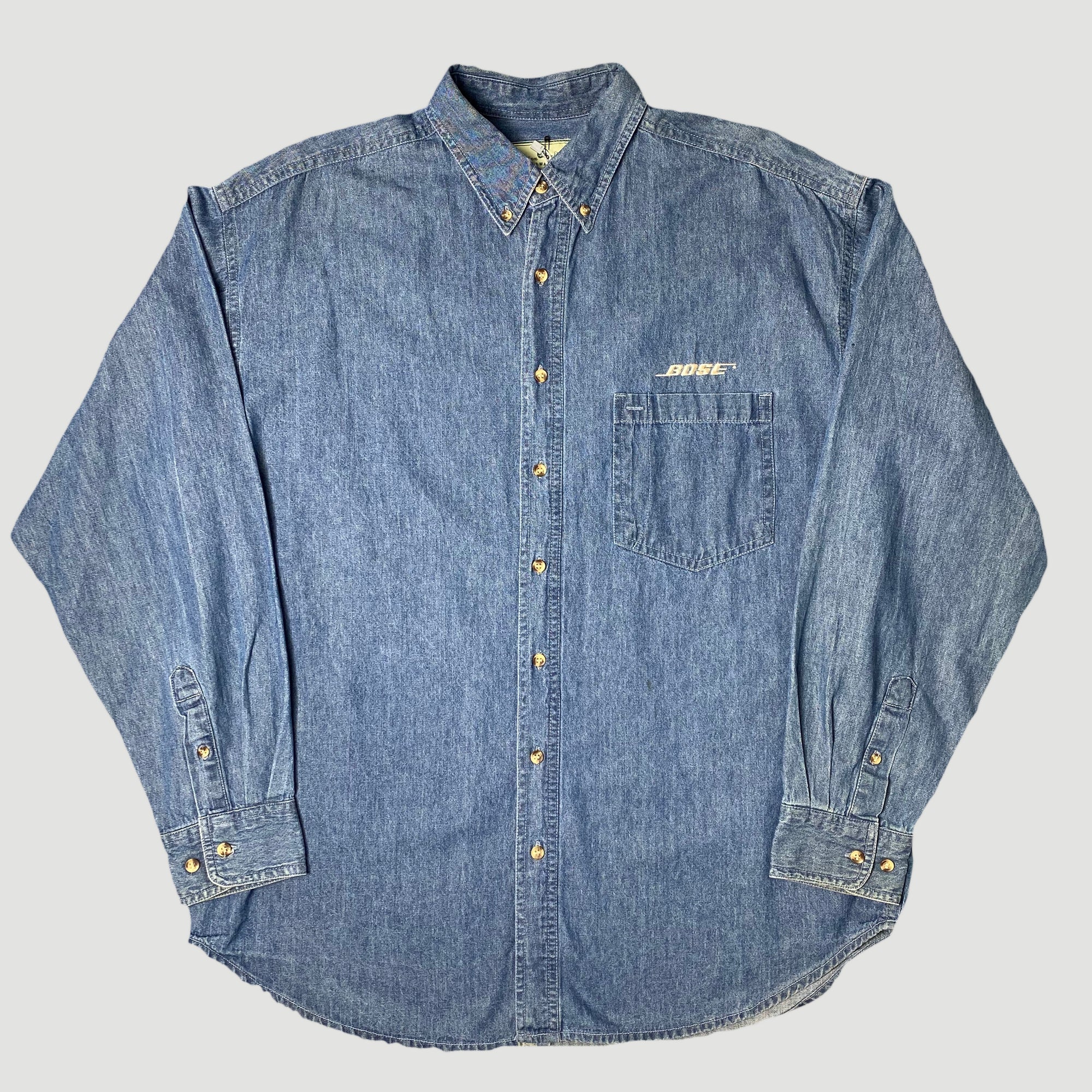 Mid 90's Bose Denim Chambray Work Shirt