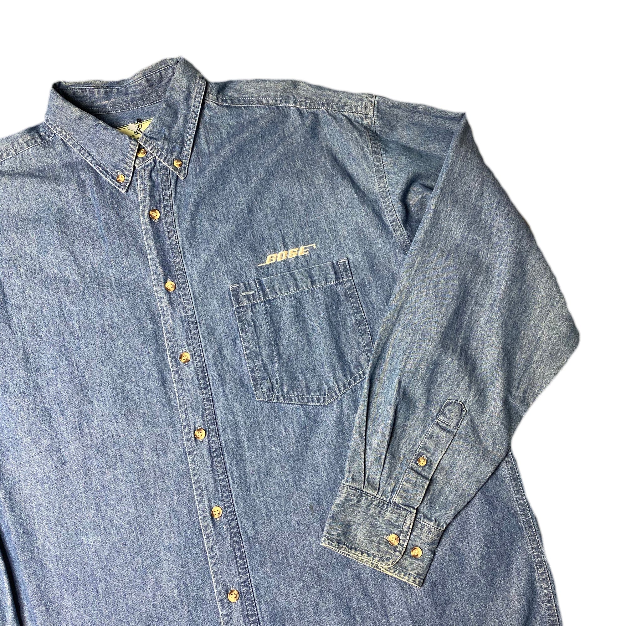 Mid 90's Bose Denim Chambray Work Shirt