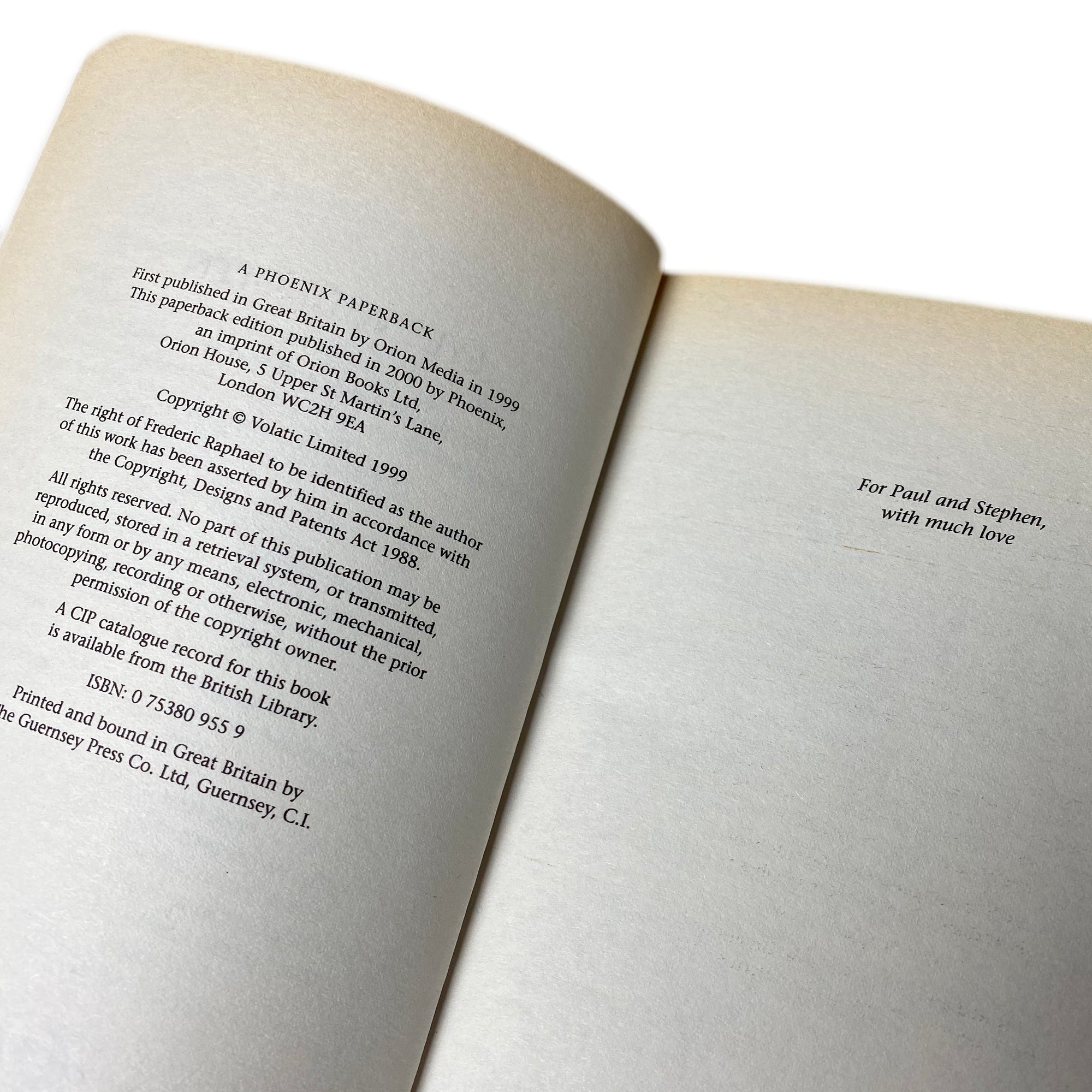 2000 Frederic Raphael 'Eyes Wide Open: A Memoir of Stanley Kubrick and Eyes Wide Shut'