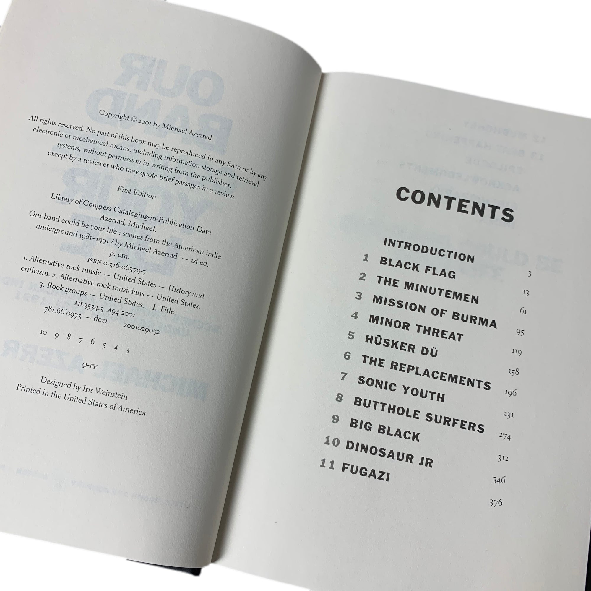 2001 Michael Azerrad 'Our Band Could Be Your Life’ US 1st Edition