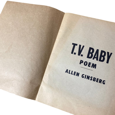 1968 Allen Ginsberg 'T.V. Baby'