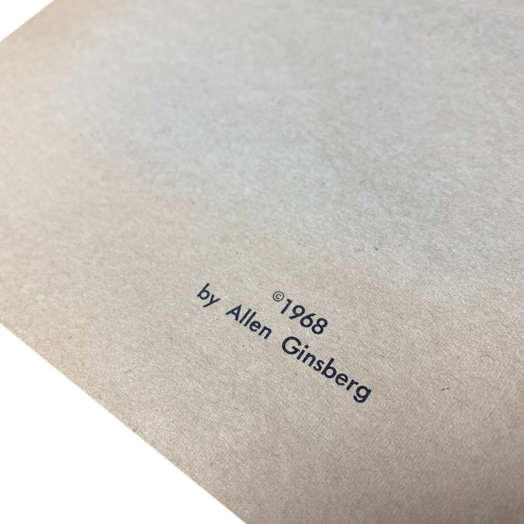 1968 Allen Ginsberg 'T.V. Baby'