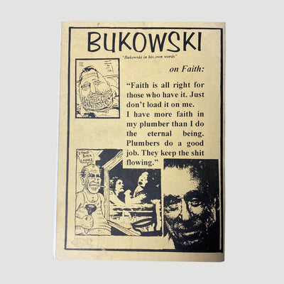 1998 Bukowski On Bukowski: Bukowski in his own words