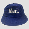 90's 'Merit' Blue Corduroy Snapback Cap