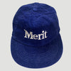 90's 'Merit' Blue Corduroy Snapback Cap