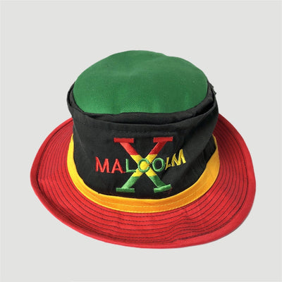 90's Malcolm X Tri-Colour Bucket Hat