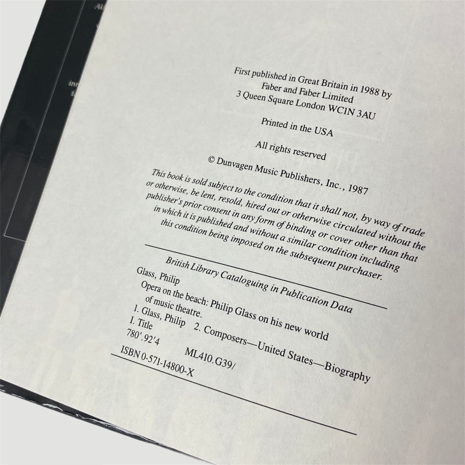 1988 Philip Glass 'Opera on the Beach'