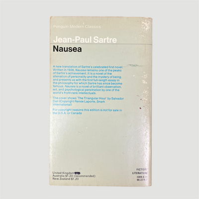 1973 Jean-Paul Sartre 'Nausea'