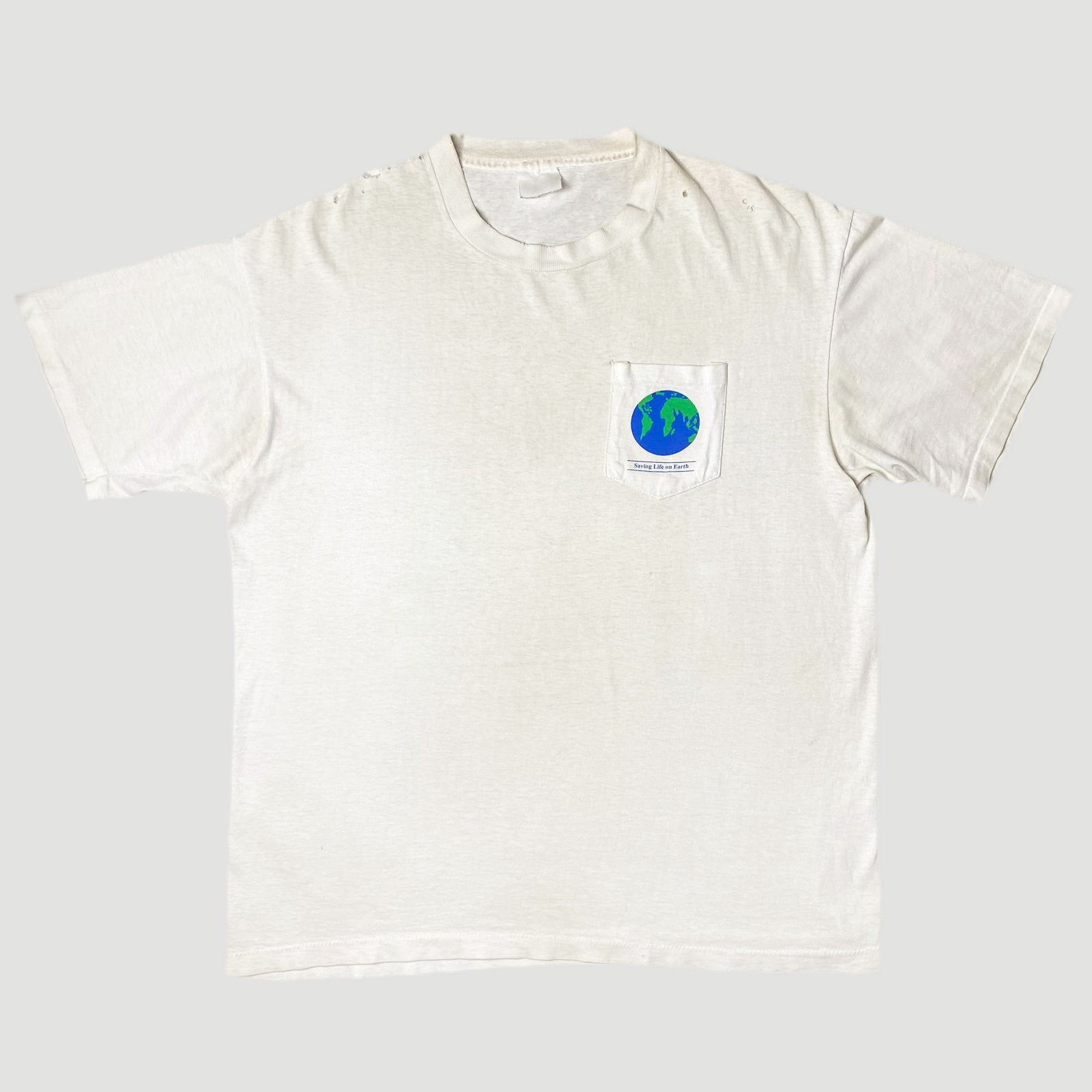 Late 80's WWF 'Saving Life On Earth' Pocket T-Shirt