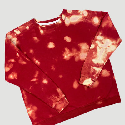 90's Bleached Red Basic Sweatshirt