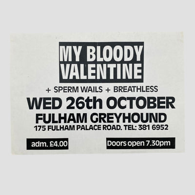 1988 My Bloody Valentine Show Flyer