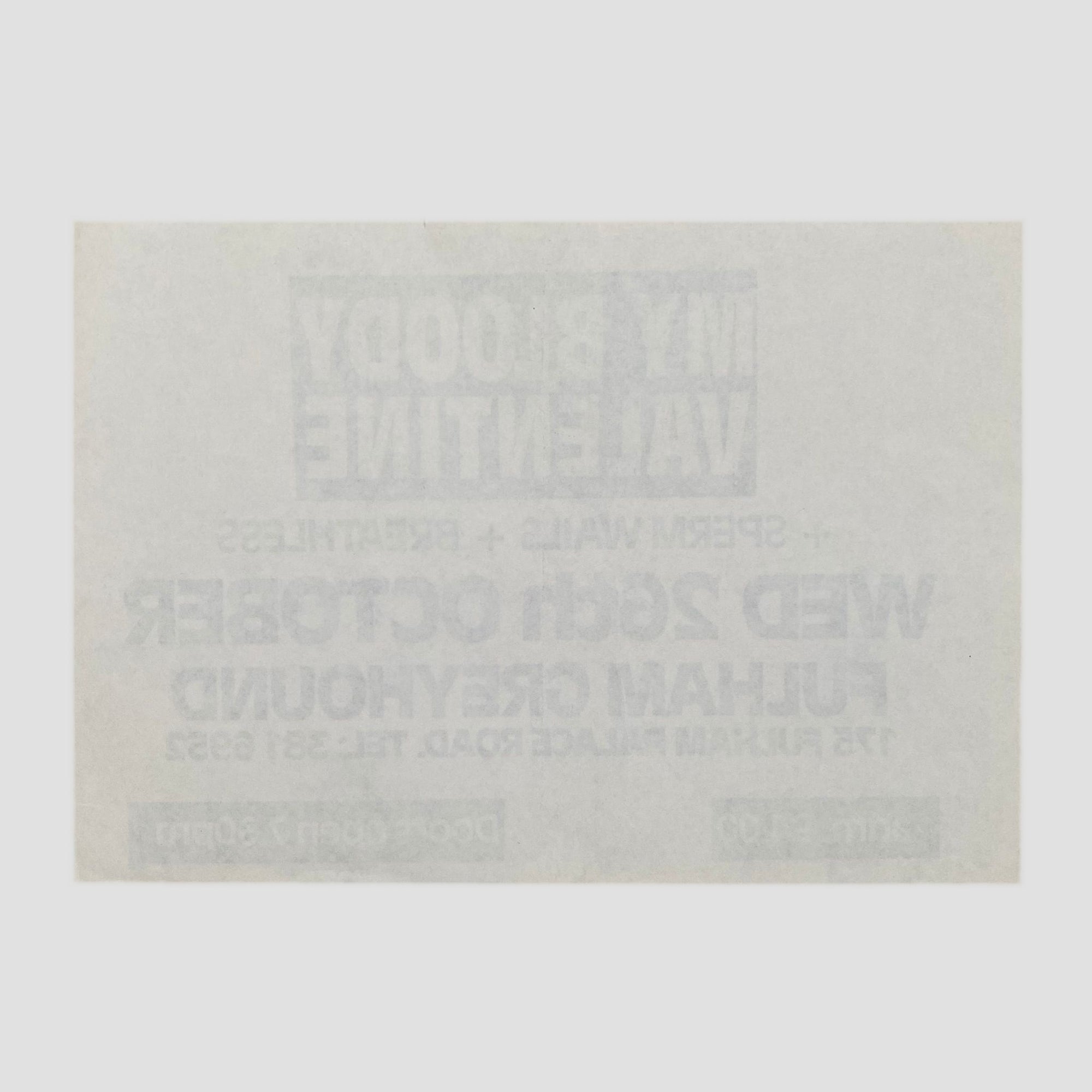 1988 My Bloody Valentine Show Flyer