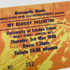 1990 My Bloody Valentine London Show Ticket