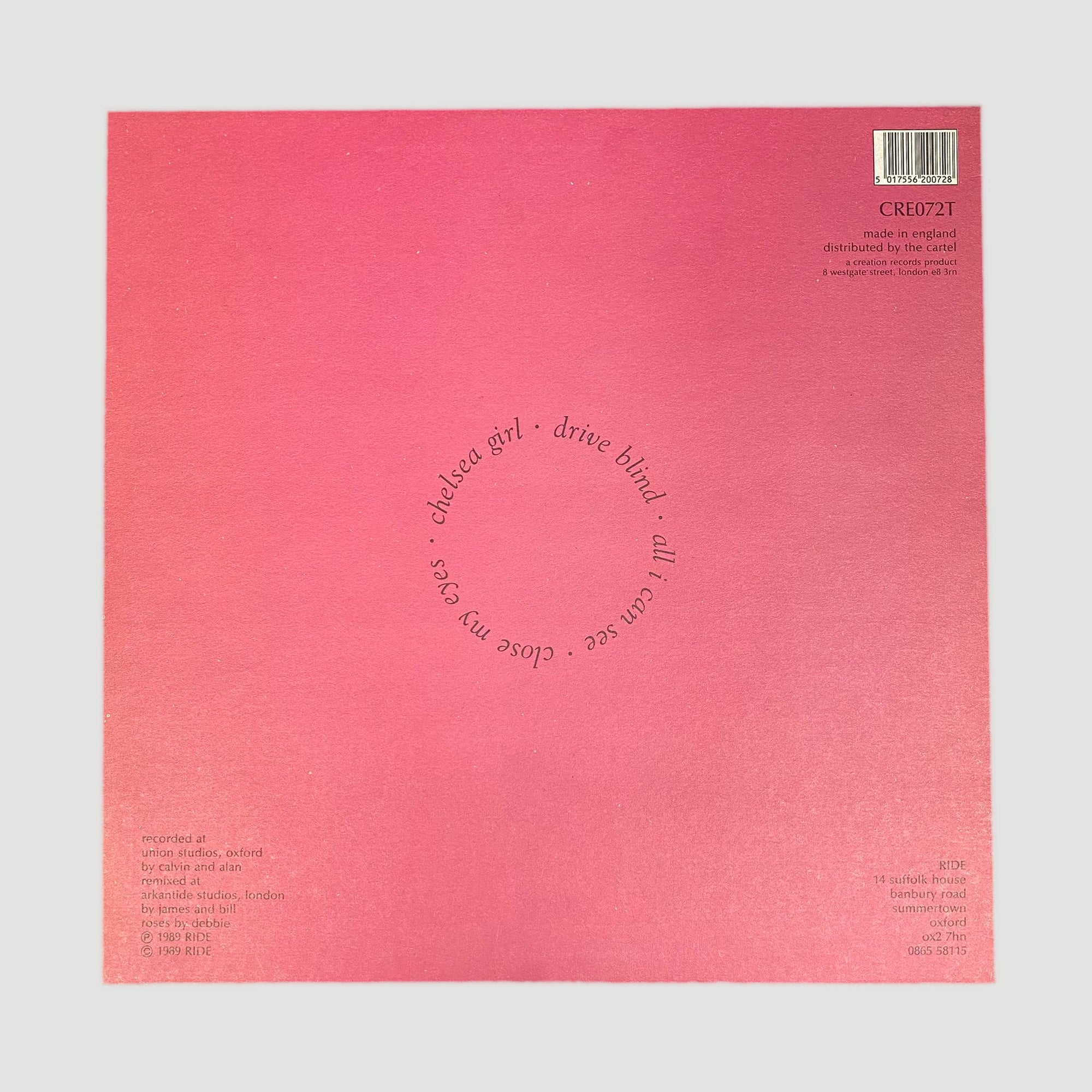 1989 Ride 'Ride' Vinyl EP