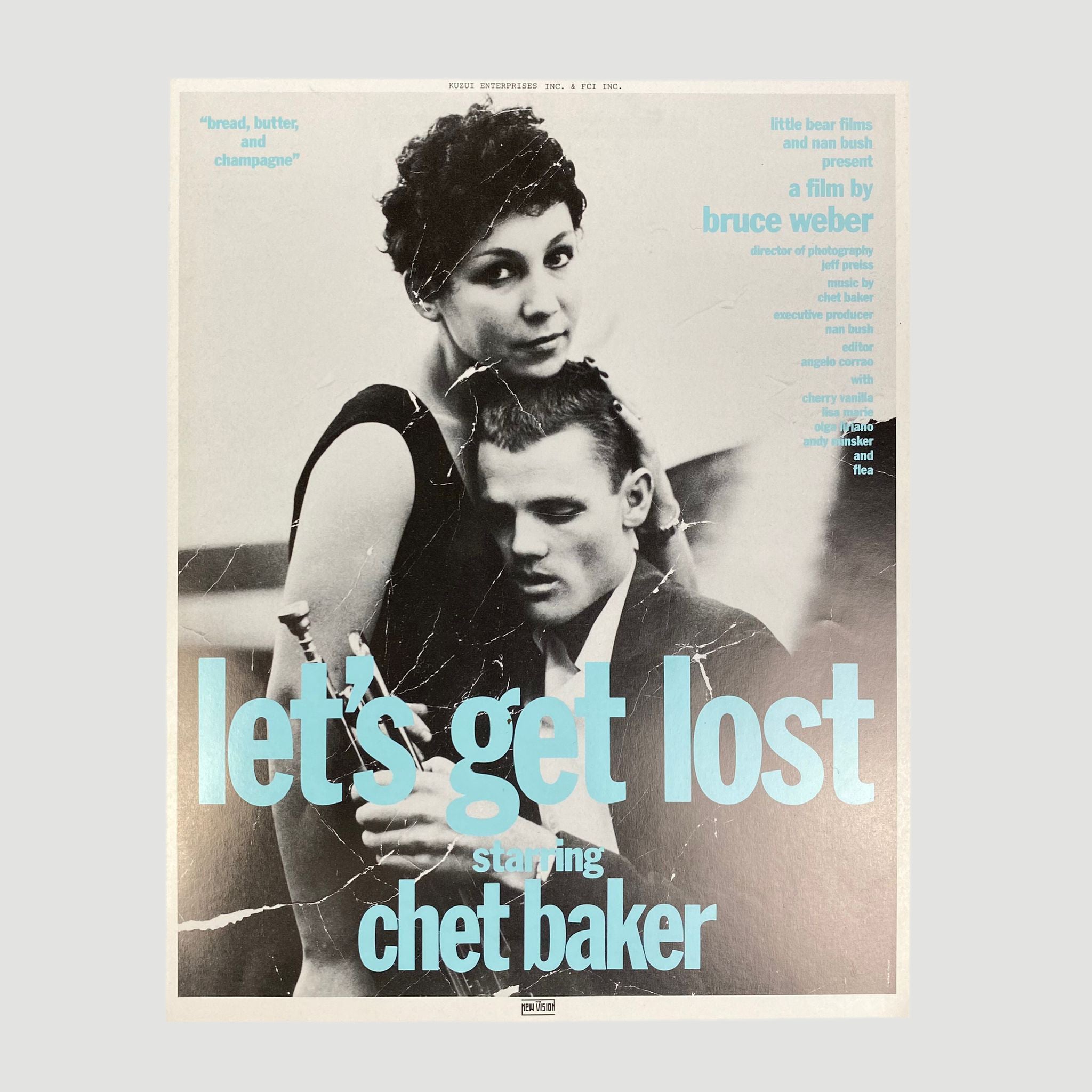 チェット・ベイカー『レッツ・ゲット・ロスト』1988デッドストックポスター チェット・ベイカー『レッツ・ゲット・ロスト』1988デッド