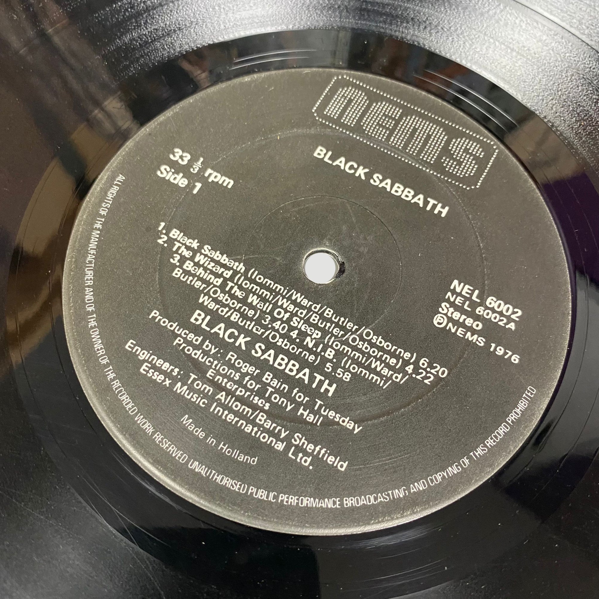 1976 Black Sabbath 'Black Sabbath' Gatefold Vinyl LP