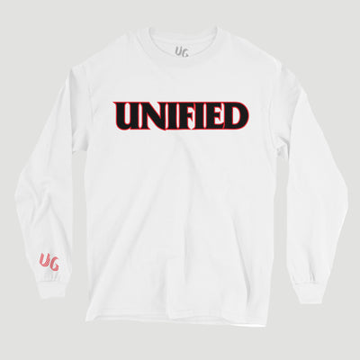 Unified Goods 'NO STAGE DIVING!' White L/S T-Shirt
