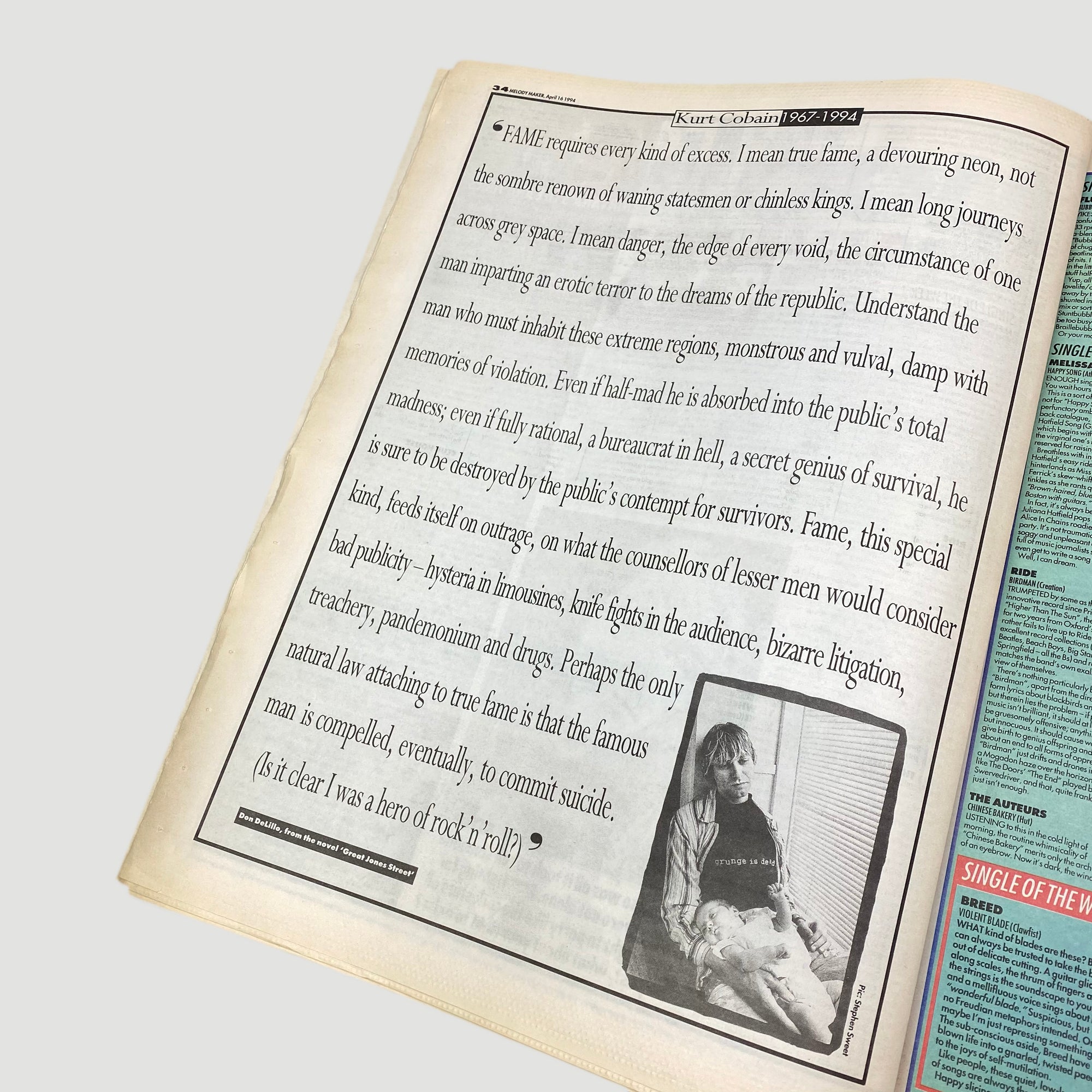 1994 Melody Maker - Kurt Cobain In Memoriam Issue