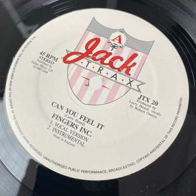 1988 Fingers Inc. 'Can You Feel It' 12" Single