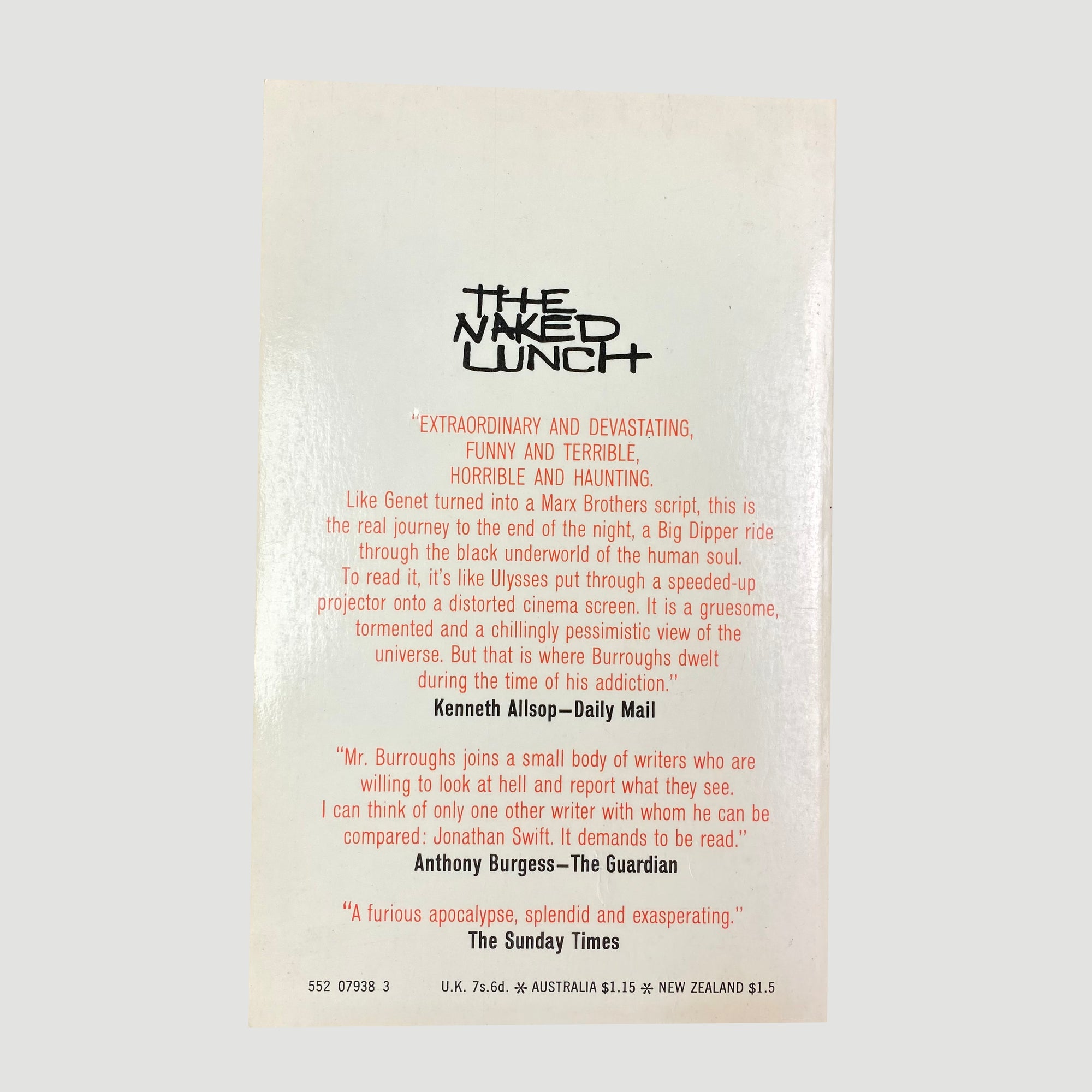 1969 William Burroughs ‘The Naked Lunch’