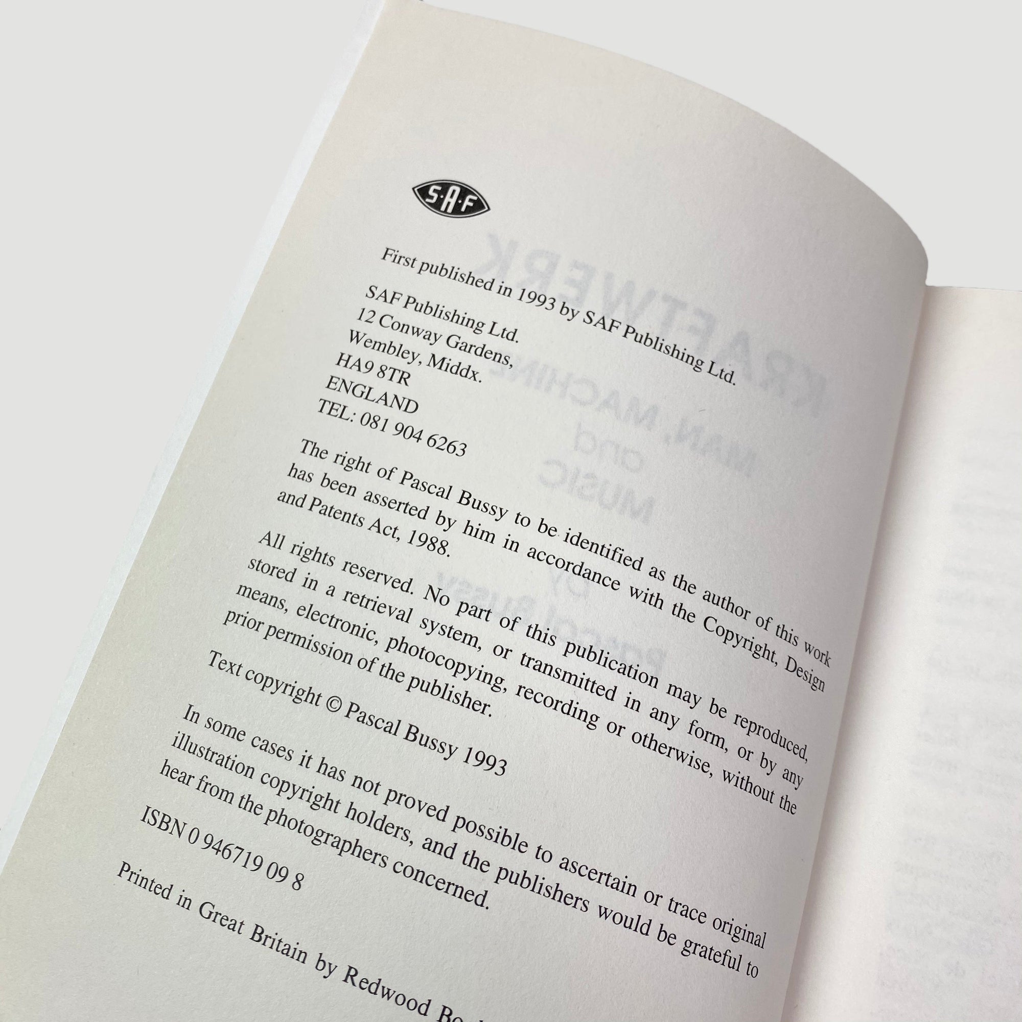 1993 Pascal Bussy 'Kraftwerk: Man, Machine and Music'