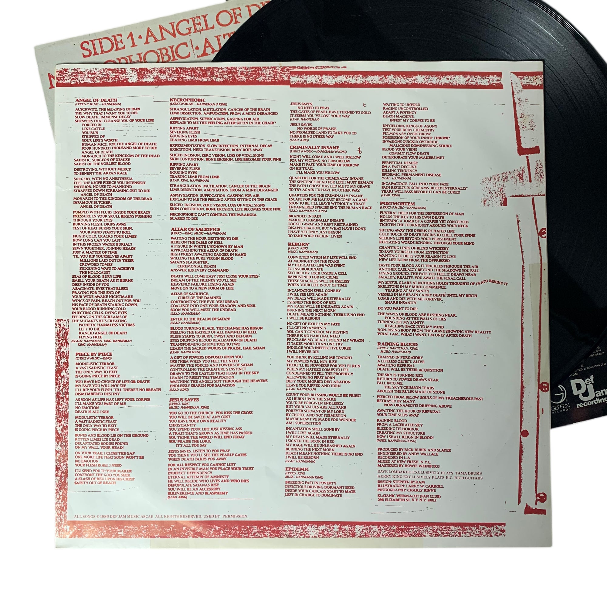 Rick Rubin、Slayer、Def Jam 関連のオリジナルLP Unified Goods