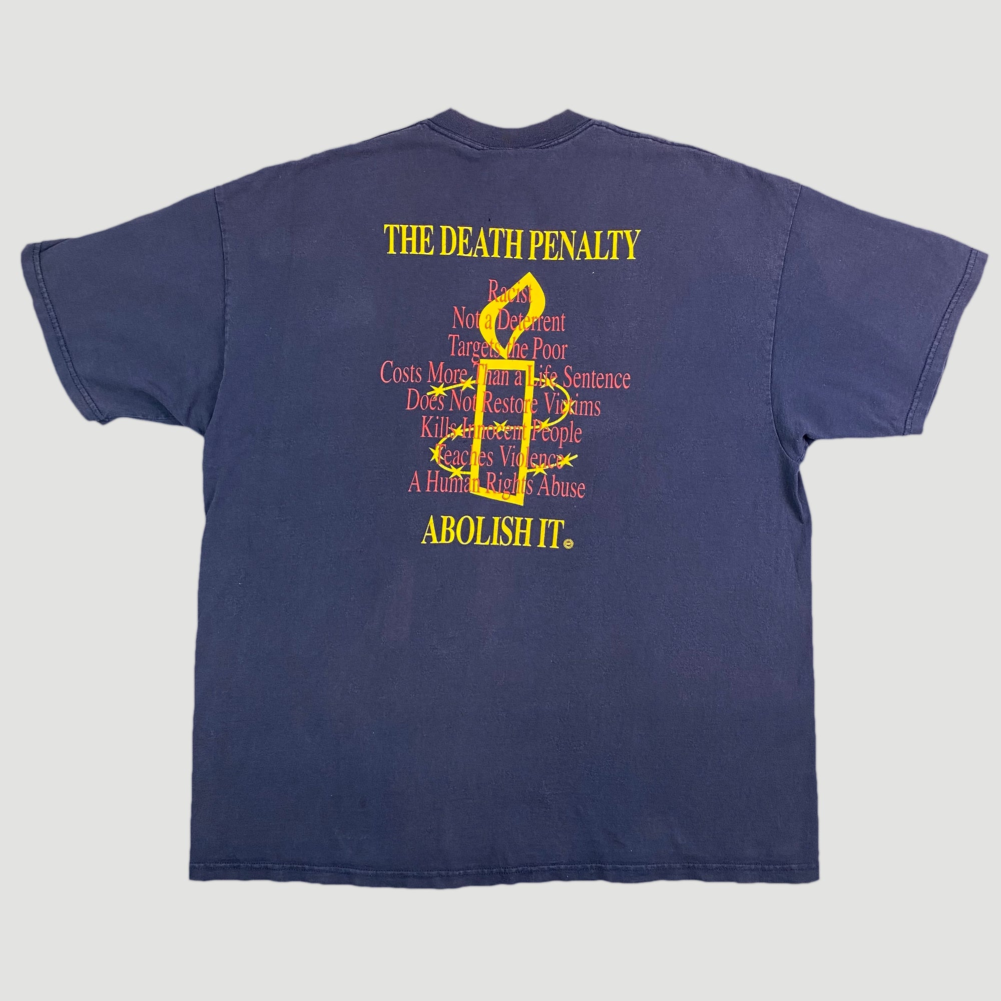 Mid 90's Amnesty International 'Death Penalty' T-Shirt