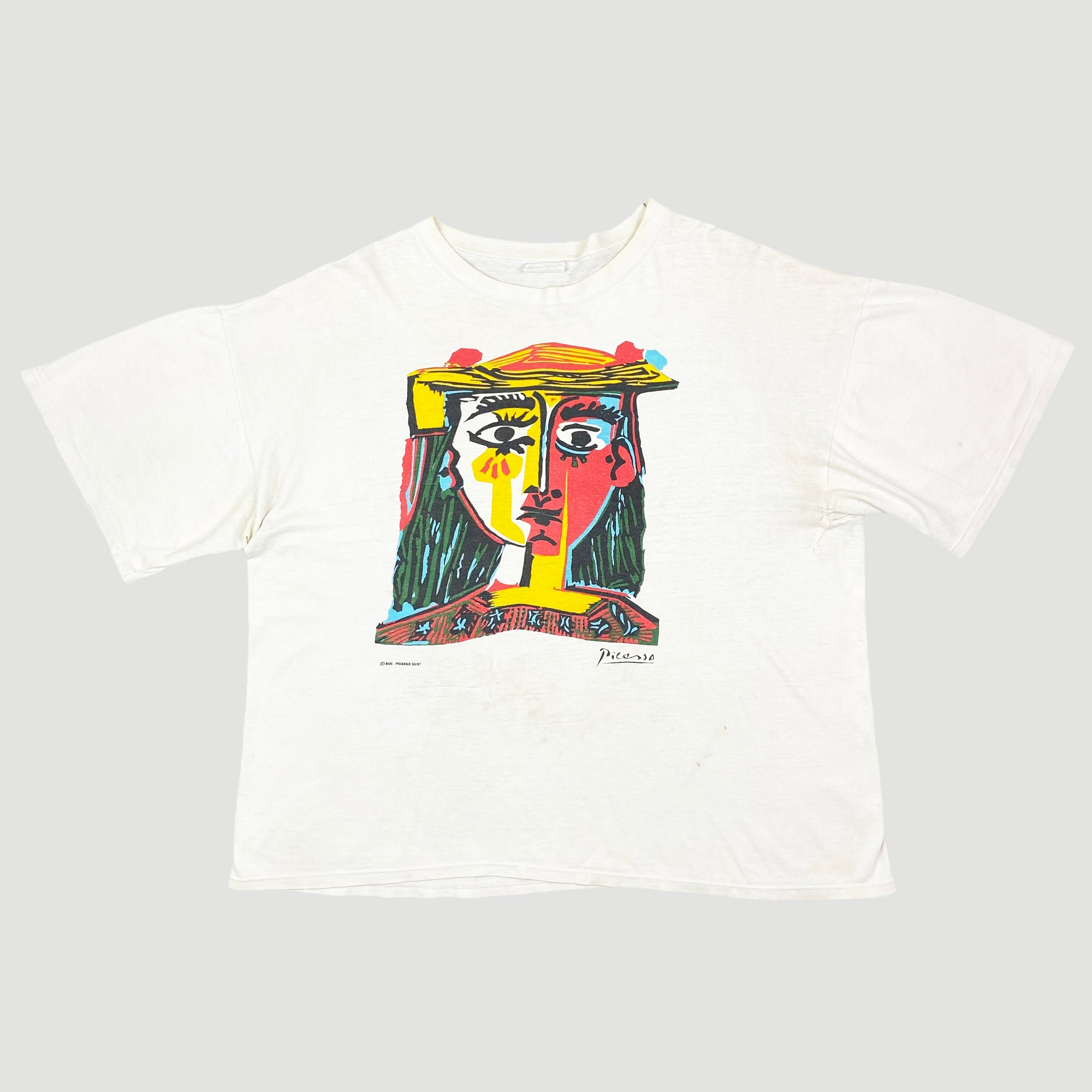 希少 90s Pablo Picasso Woman with Hat Tシャツ ビンテージ 1994年 Pablo Picasso - Woman in a Hat with