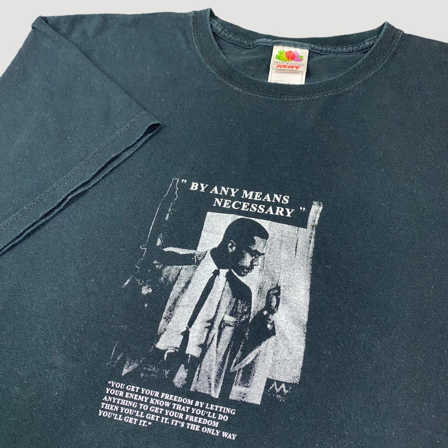 Early 00's Malcolm X 'By Any Means Necessary' T-Shirt