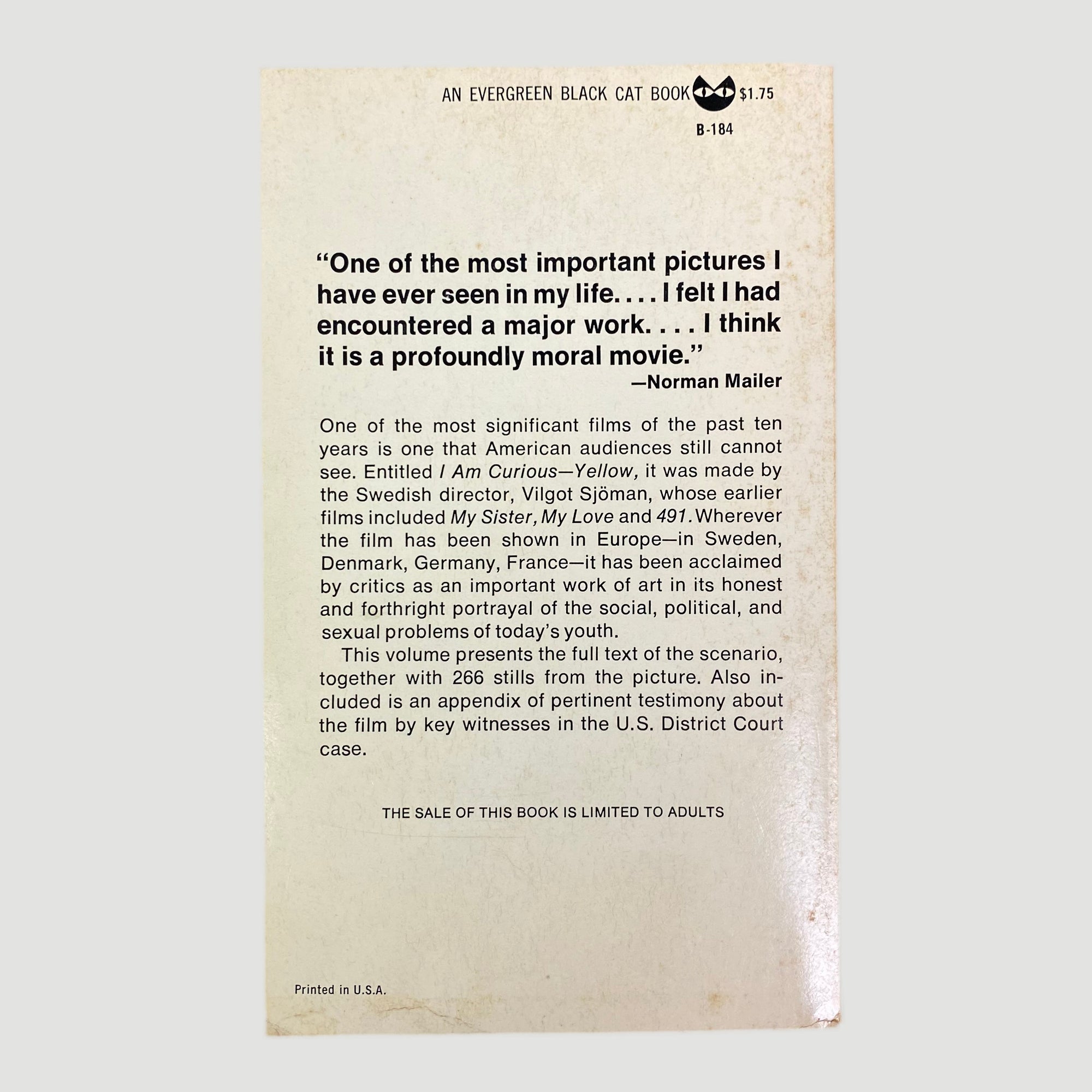 1968 I Am Curious (Yellow) Novelisation