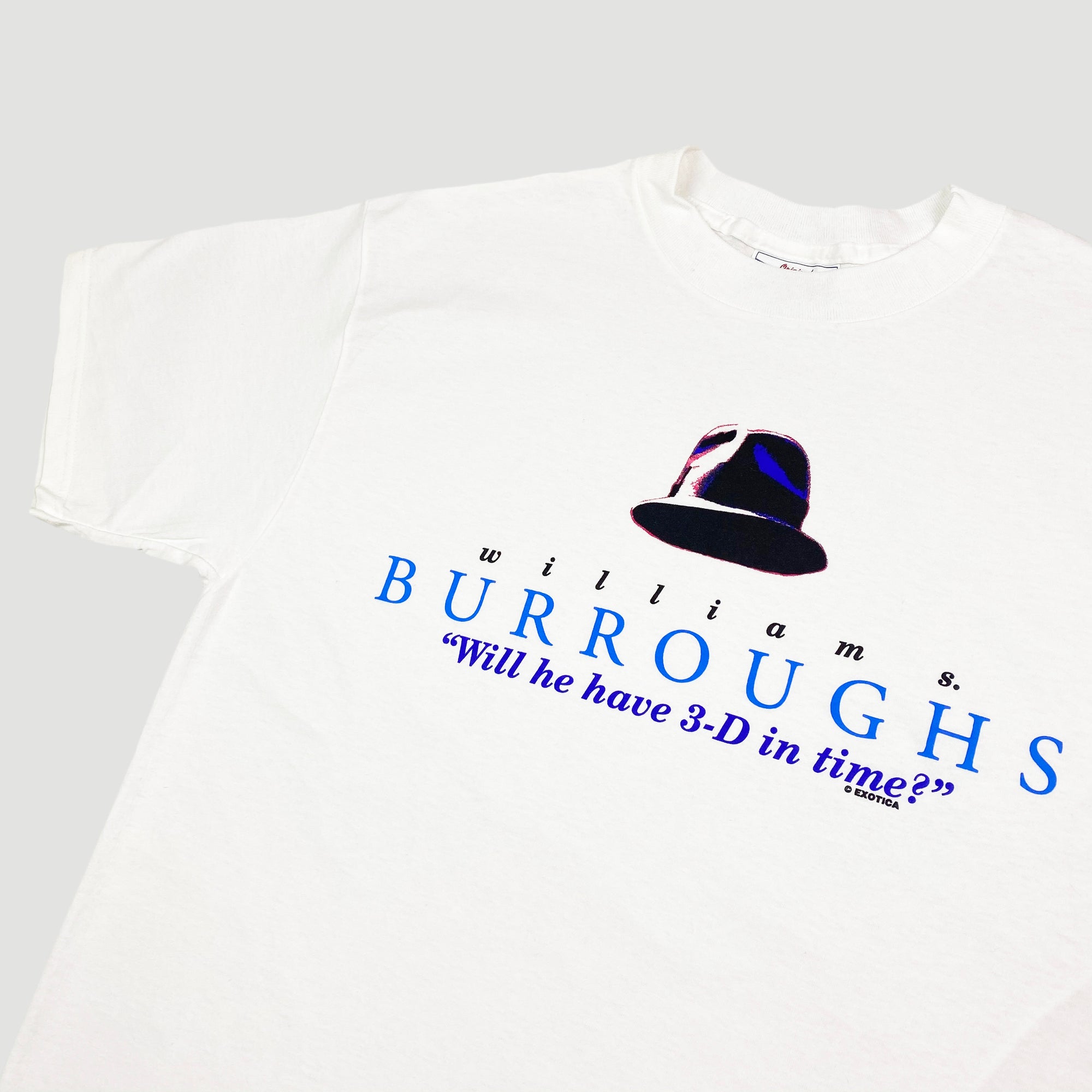 Mid 90's William Burroughs '3-D in Time' T-Shirt