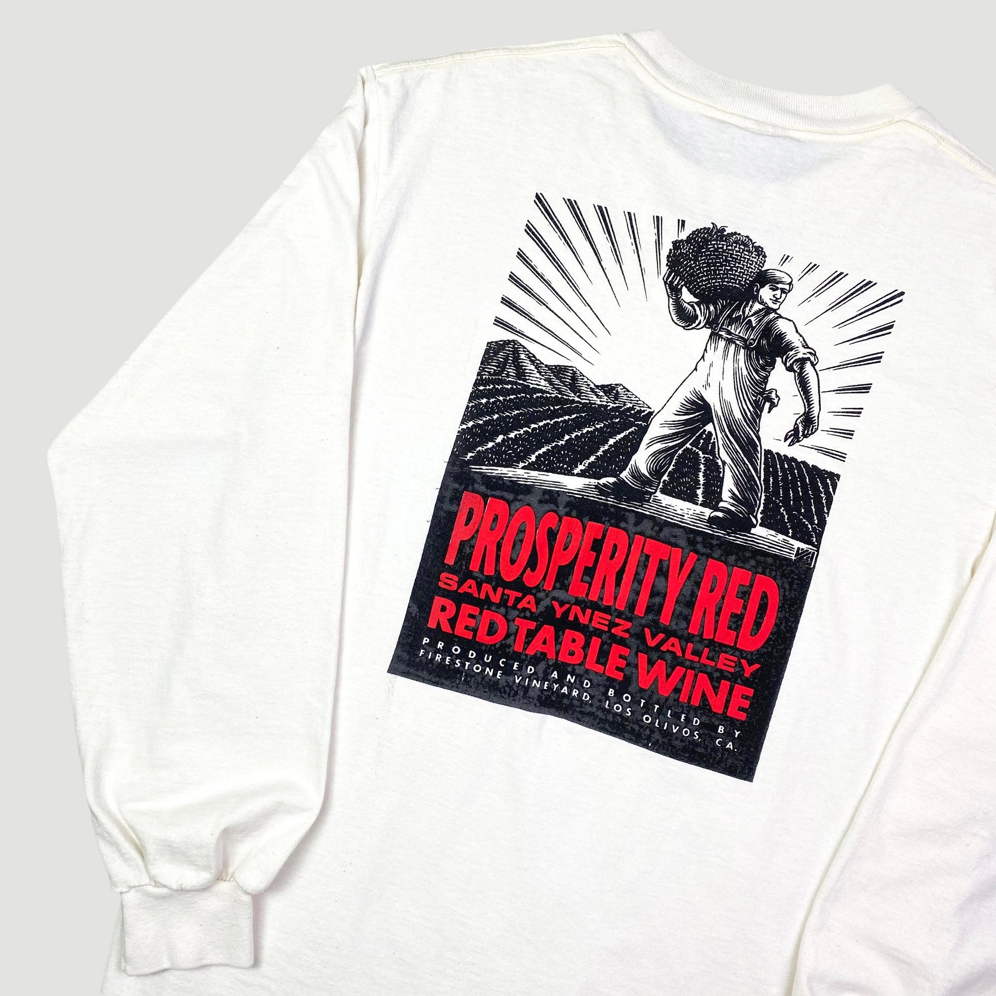 Early 90's Prosperity Red Wine Long Sleeve T-Shirt