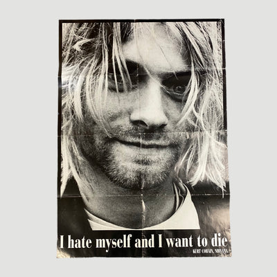 1996 Kurt Cobain I Hate Myself Door Poster