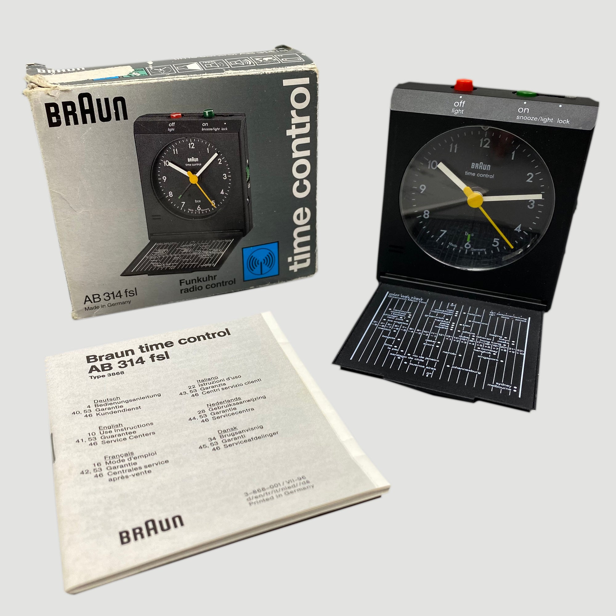 Reloj despertador Braun, AB 314 sl, reloj despertador de viaje, vitange, -   México