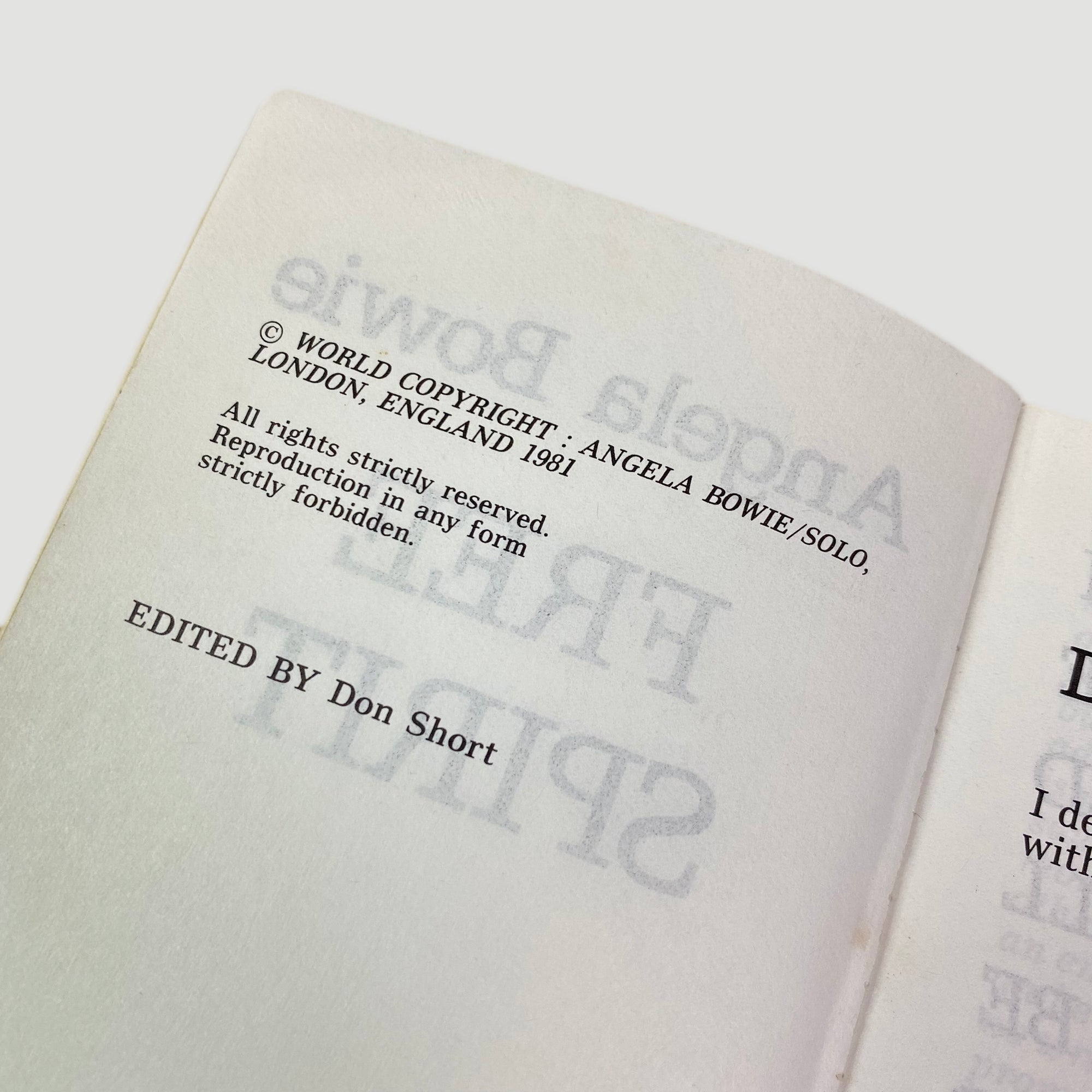 1981 Angie Bowie Free Spirit