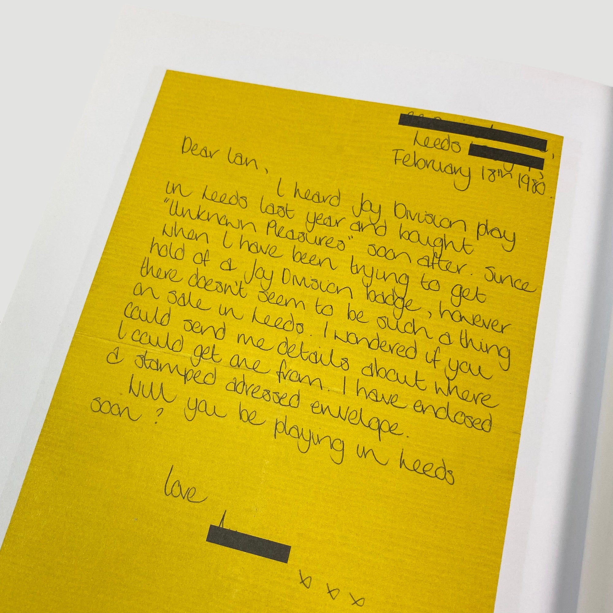 2014 Ian Curtis 'So This Is Permanence' UK 1st Edition