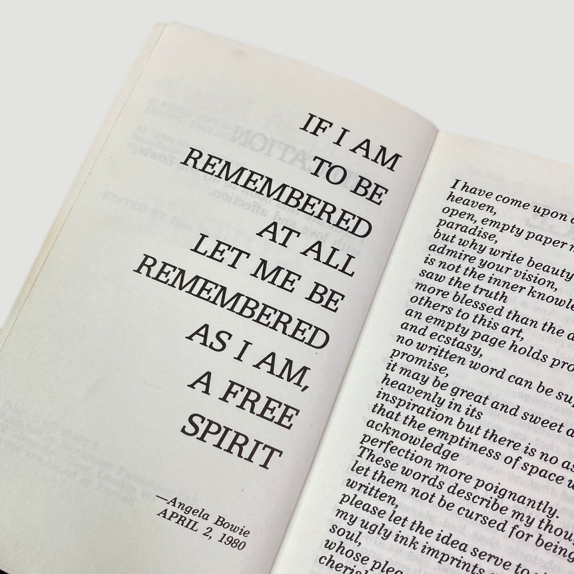 1981 Angie Bowie Free Spirit