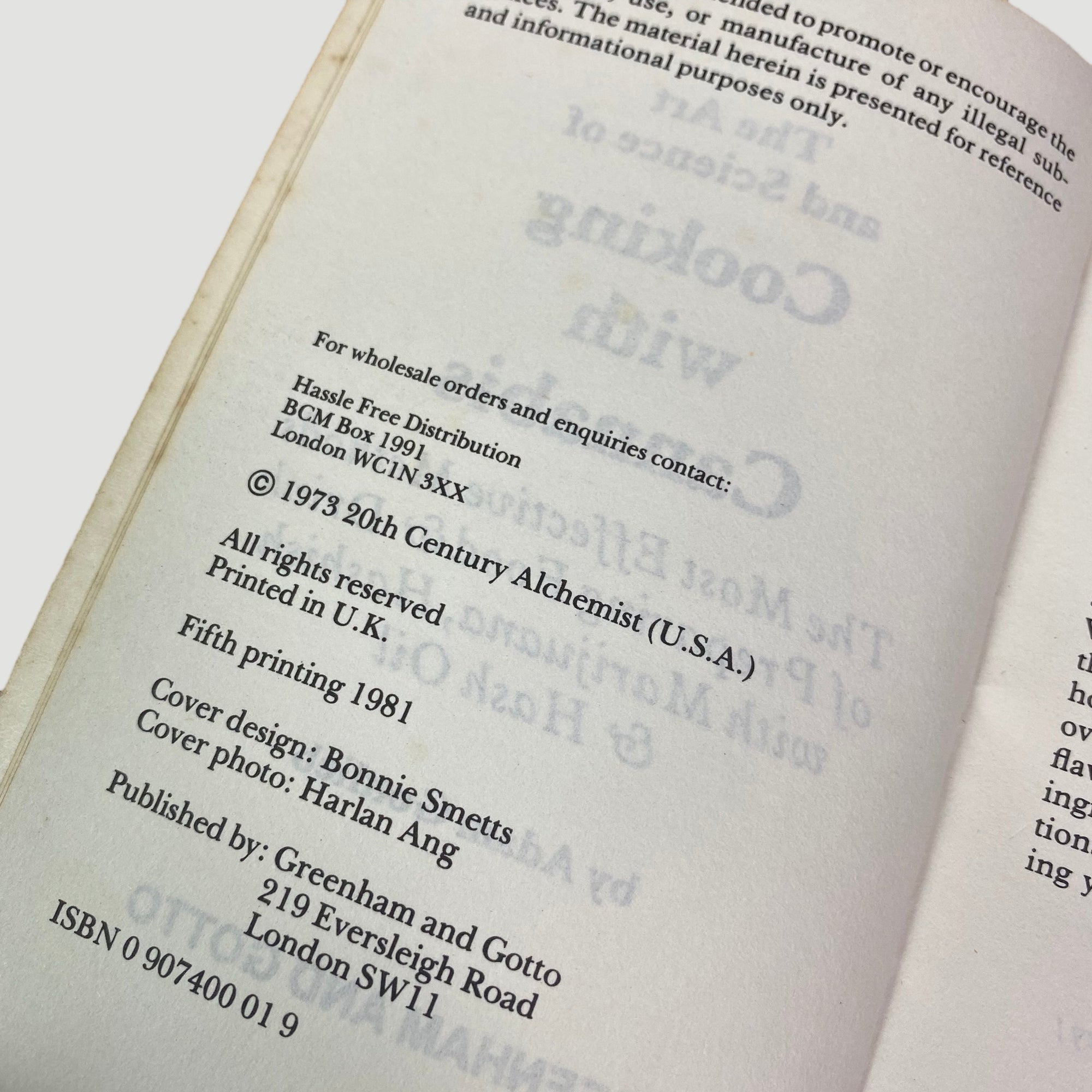 1981 Cooking with Cannabis (The Art & Science of)