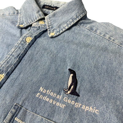 90's National Geographic Denim Chambray Work Shirt