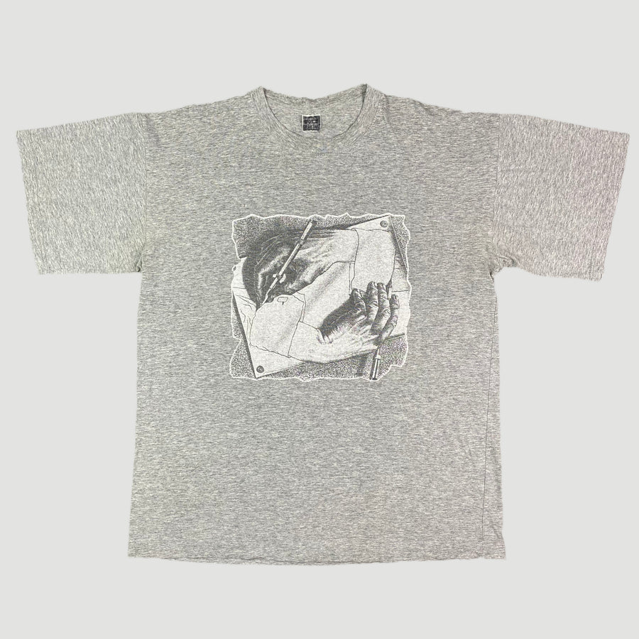 90's M.C.Escher Drawing Hands T-Shirt
