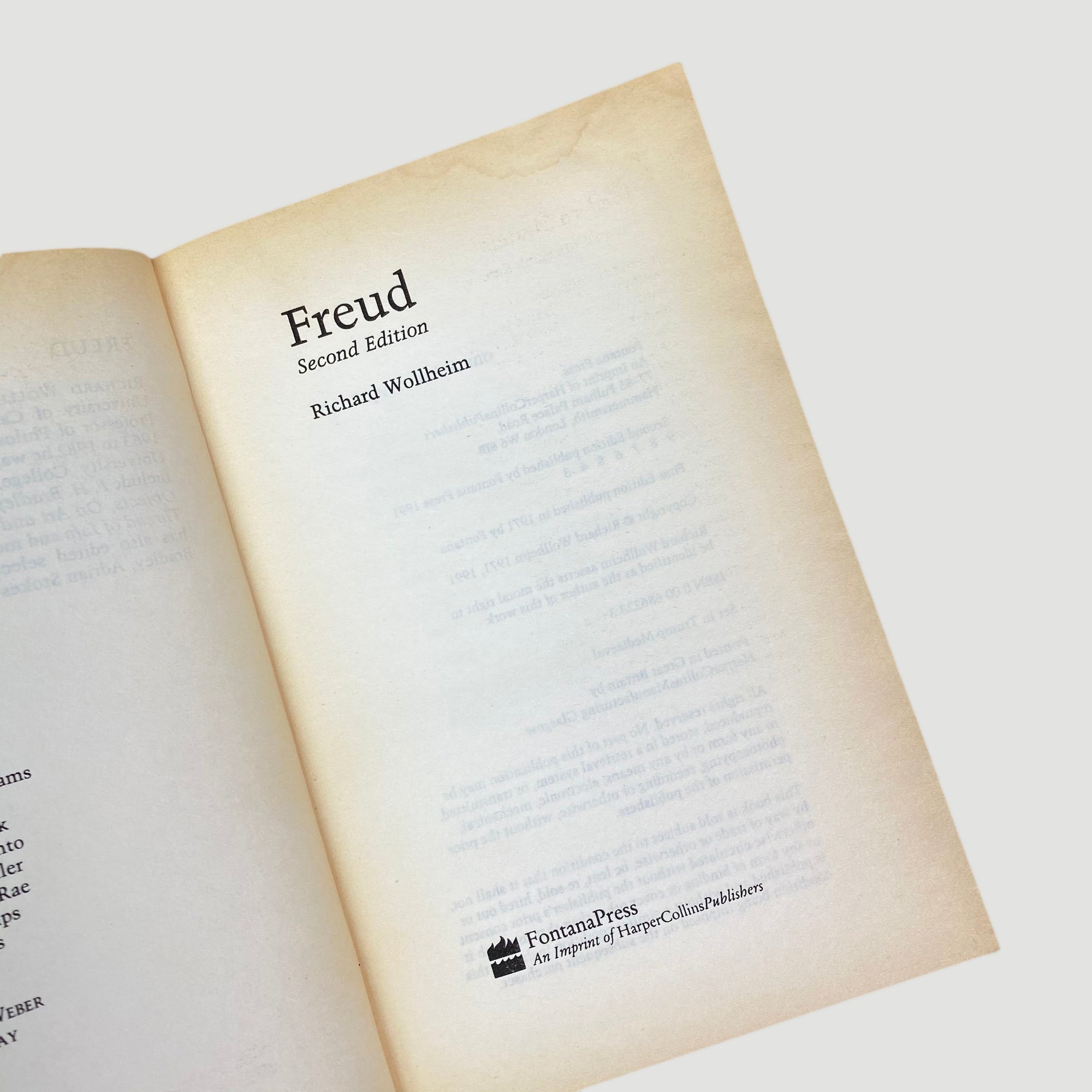 1991 Richard Wollheim ‘Freud’