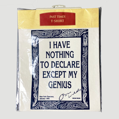 Mid 90's Oscar Wilde 'I Have Nothing To Declare Except My Genius' T-Shirt