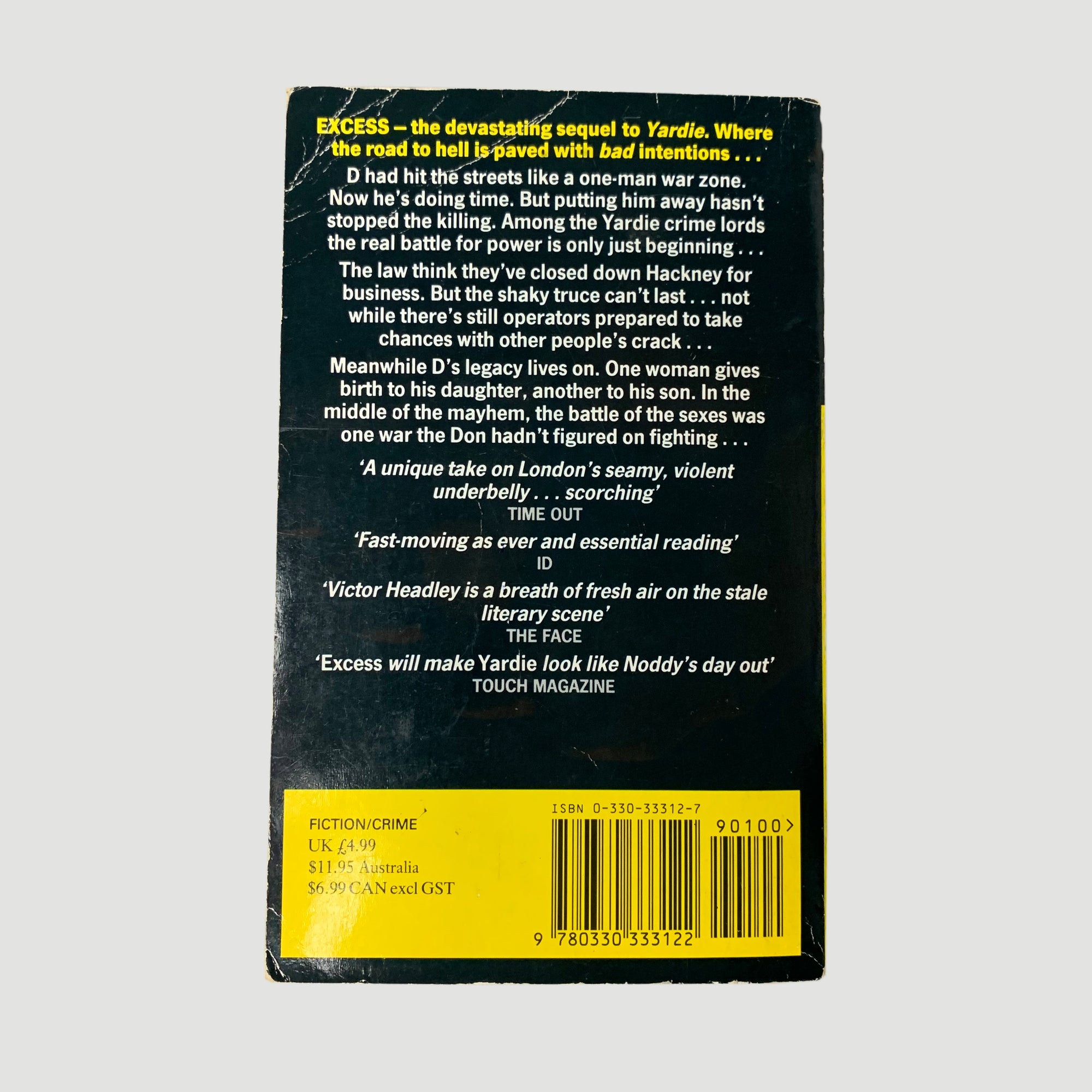 1994 Victor Headley 'Excess' Paperback