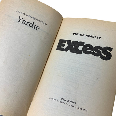 1994 Victor Headley 'Excess' Paperback
