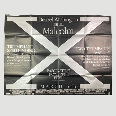 Malcom X (1992) UK Original Quad Cinema Poster