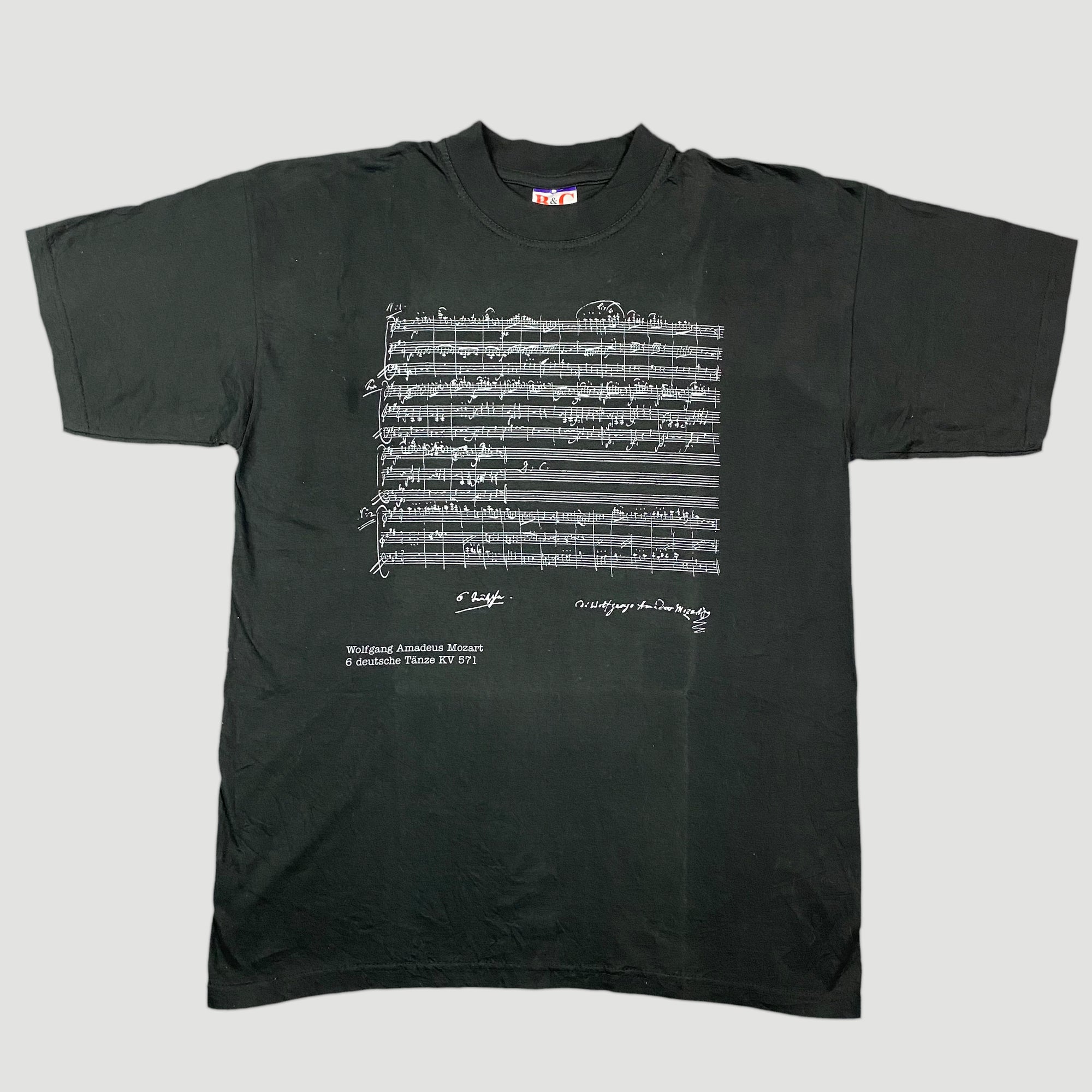 90's Wolfgang Mozart Score T-shirt