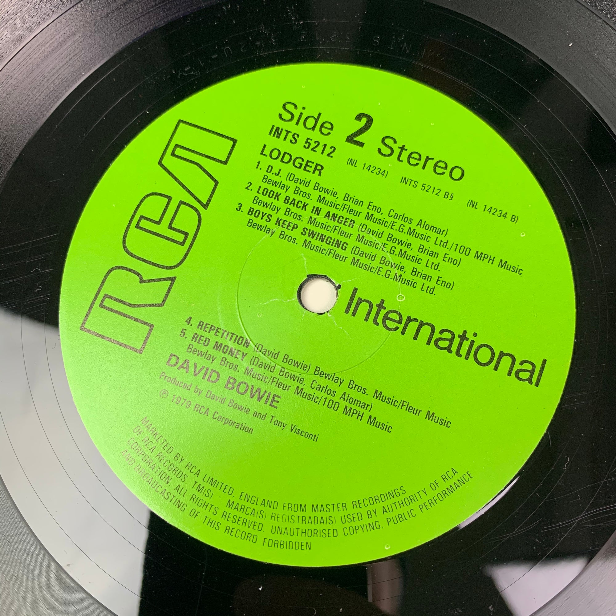 1982 David Bowie 'Lodger' LP