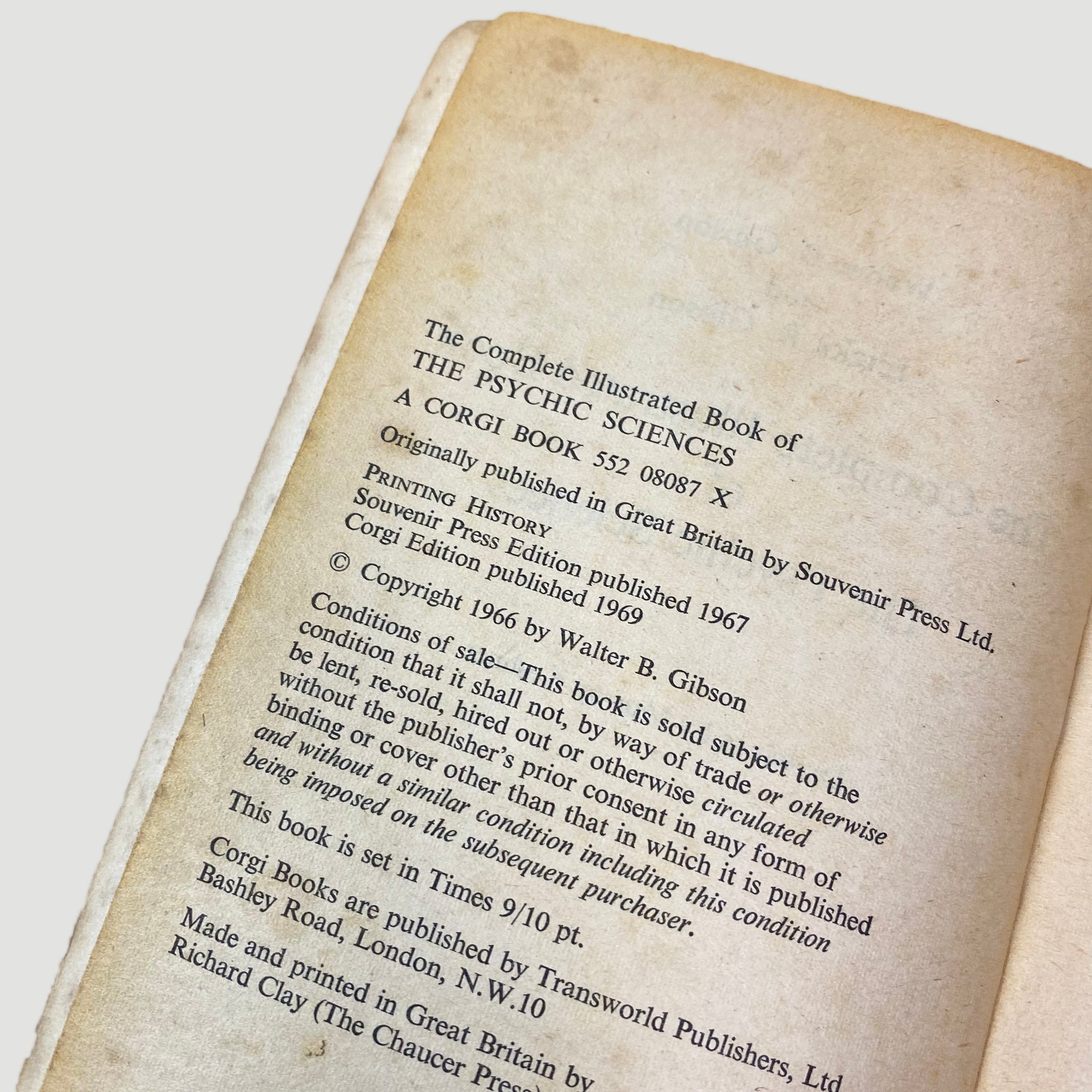 1969 Complete Illustrated Book Of The Psychic Sciences