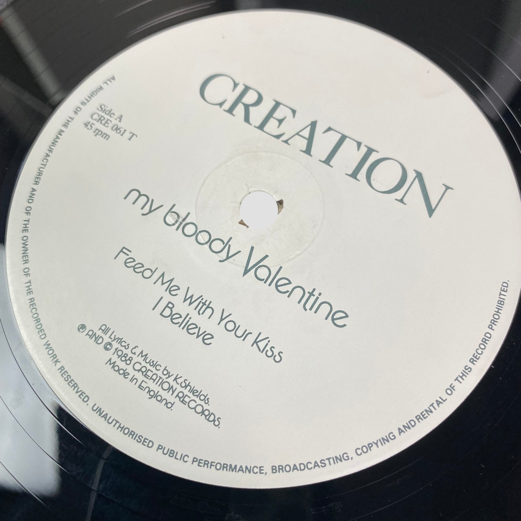 1988 My Bloody Valentine 'Feed Me With Your Kiss' 1st Press UK EP