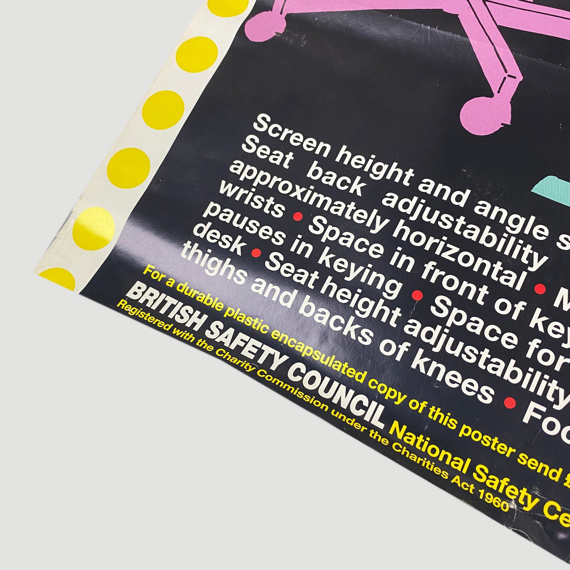 Late 80's British Safety Council VDU Poster